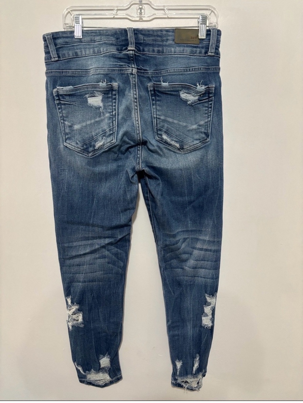 BKE Payton Mid-Rise Ankle Skinny Jeans Size 29 Distressed - Picture 2 of 4